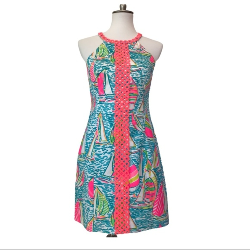 Lilly Pulitzer You Gotta Regatta Shift Dress 00 in Excellent Condition